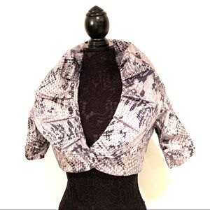 Newport News Snake Print Bolero Jacket Sz 6P